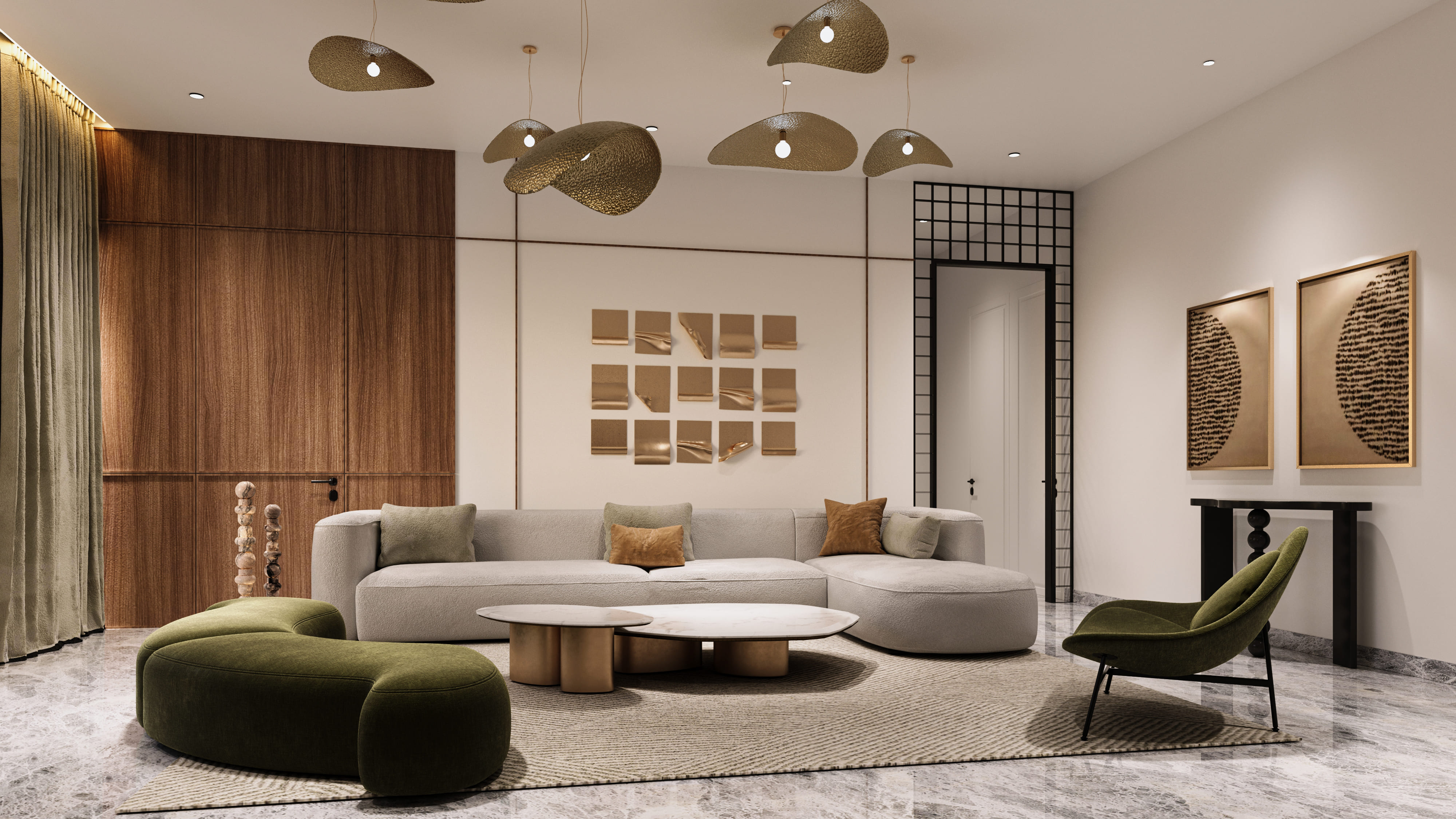 Highgate Residences Luxury Living Room – Ultra-Luxury Apartments Chennai